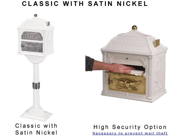 Locking Post Mount<BR>Gaines Classic<BR>Satin Nickel